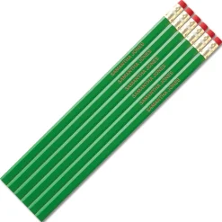 #2 Bright Green Personalized Hardwood Pencils