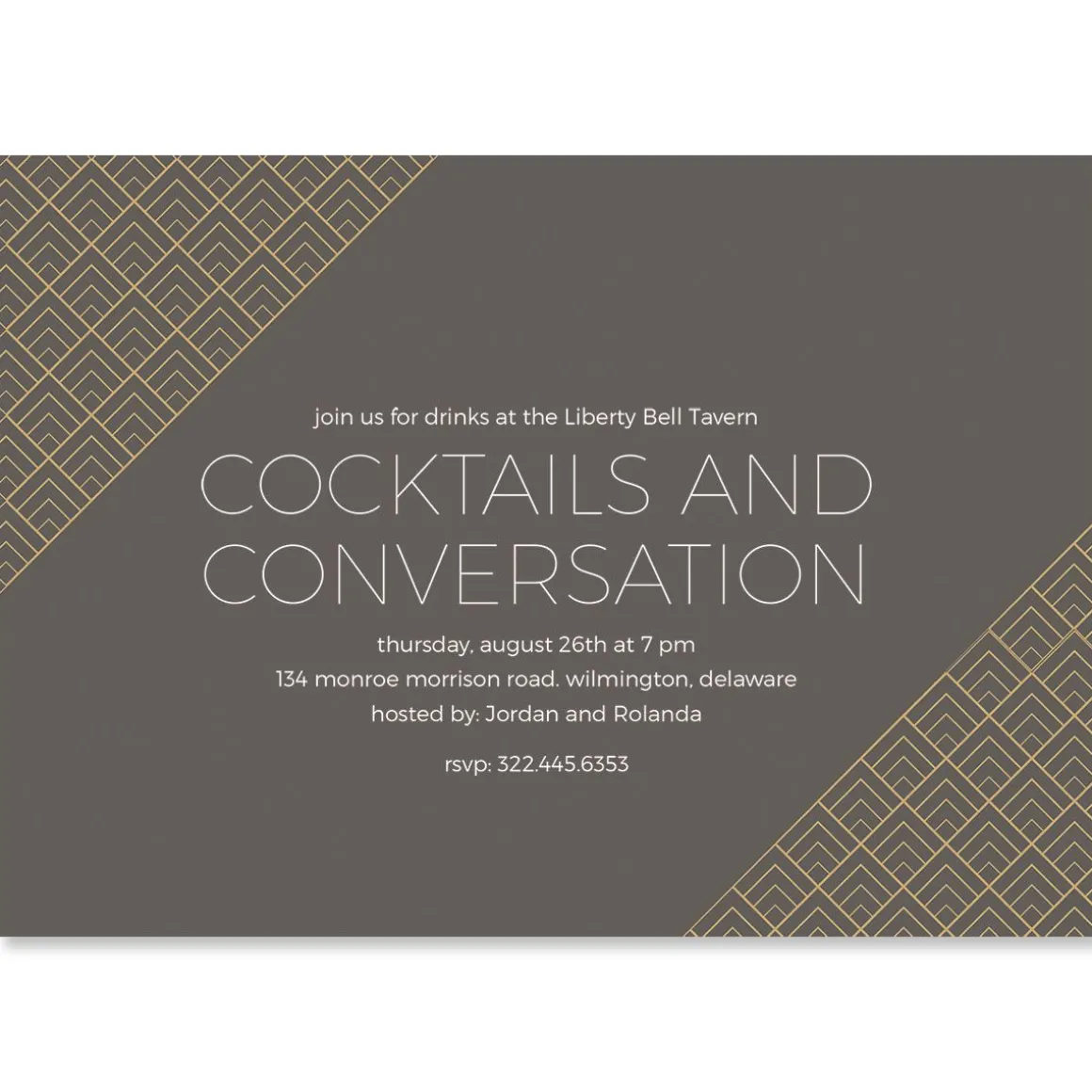 Brilliant Triangle Personalized Scallop Invitations