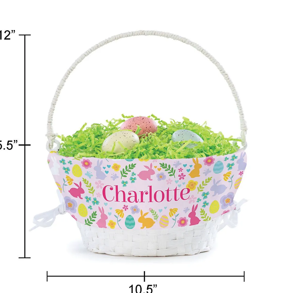 Bunny Easter Basket with Personalized Liner