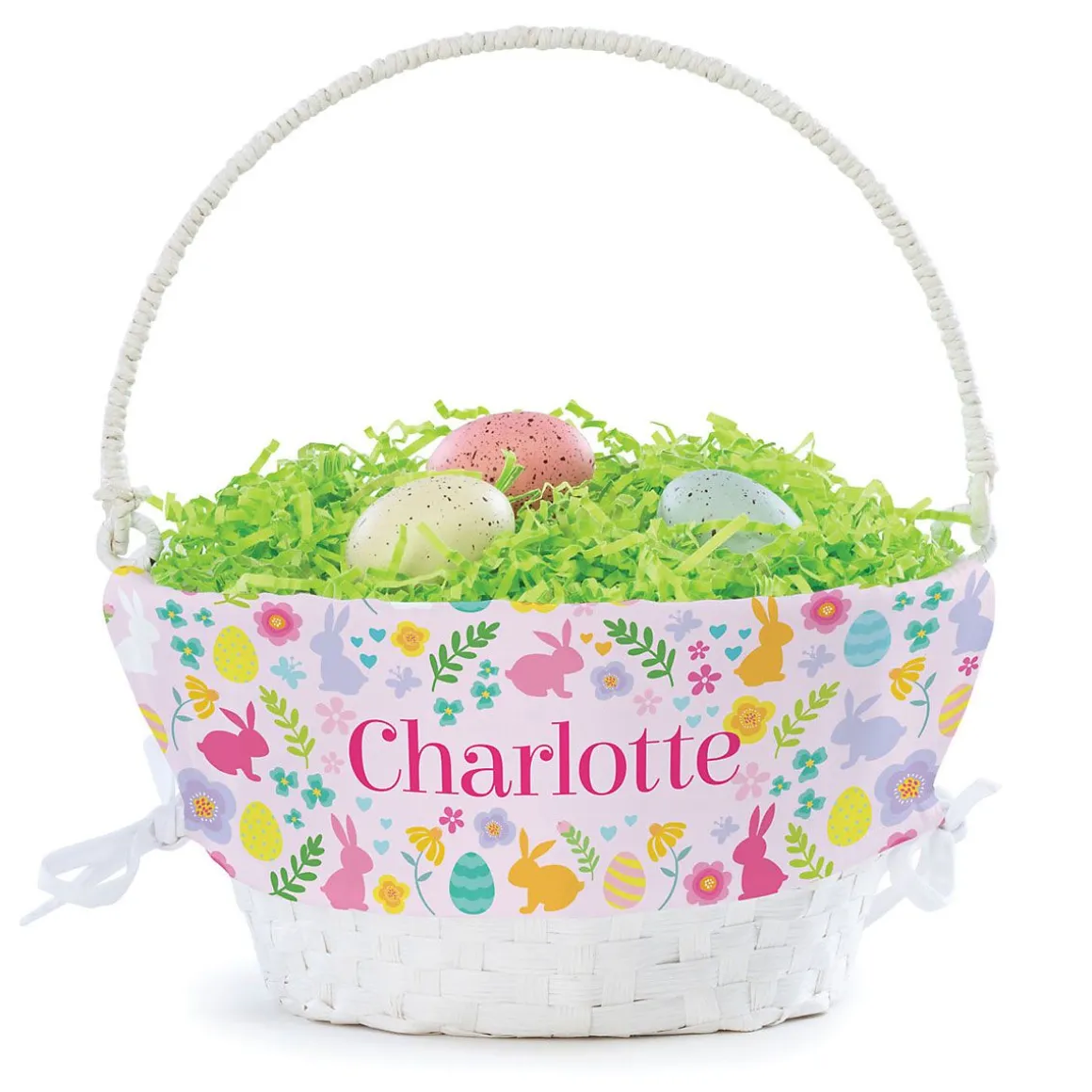 Bunny Easter Basket with Personalized Liner