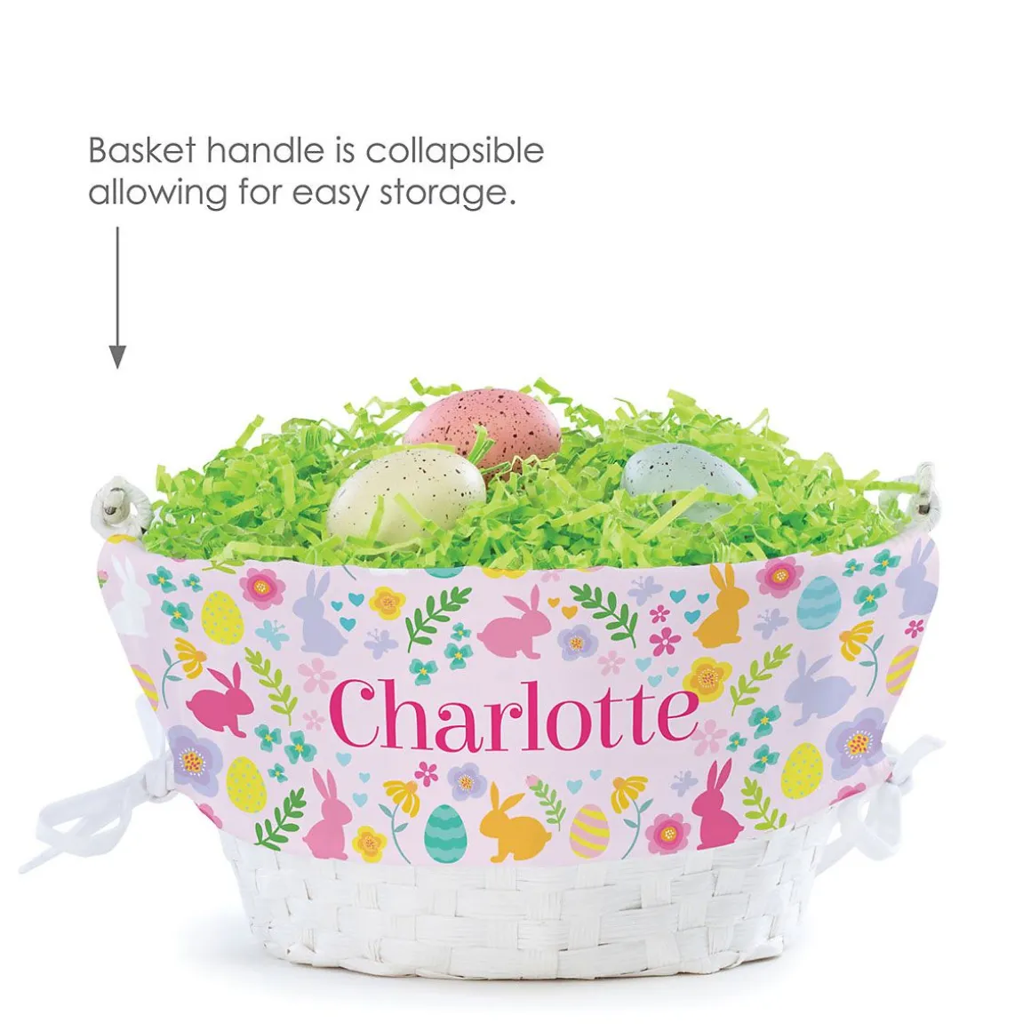 Bunny Easter Basket with Personalized Liner