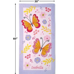 Butterflies Personalized Towel