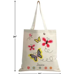 Butterfly Personalized Canvas Tote