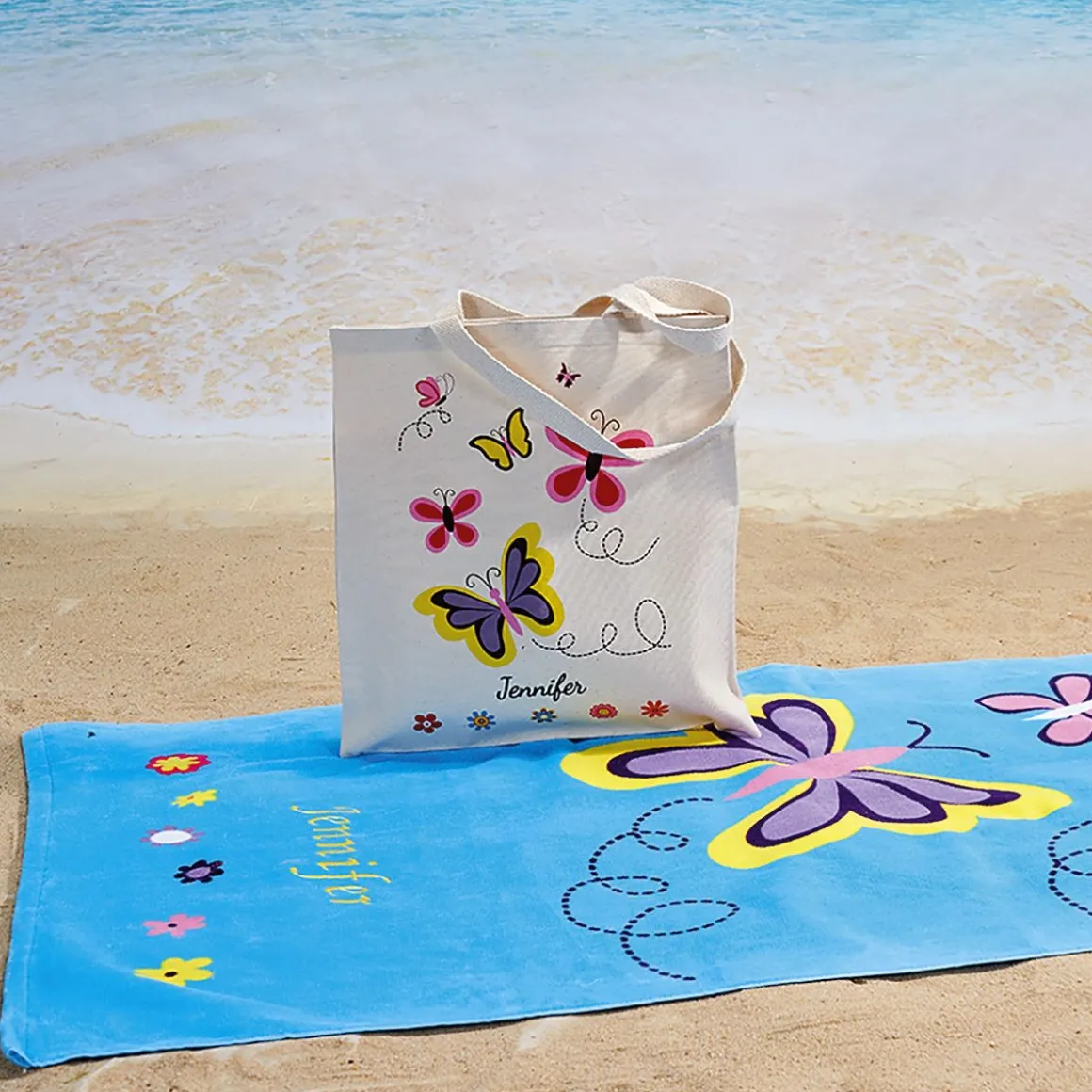 Butterfly Personalized Canvas Tote