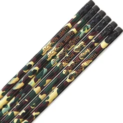 #2 Camouflage Personalized Hardwood Pencils