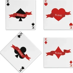 Cards Personalized Ceramic Coasters
