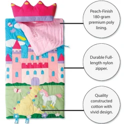 Castle Personalized Sleeping Bag with Detachable Pillow