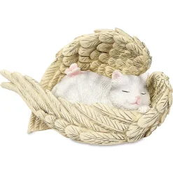 Cat Angel Wings Resin Pet Memorial