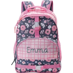 Charcoal Flower Personalized Backpack by Stephen Joseph®