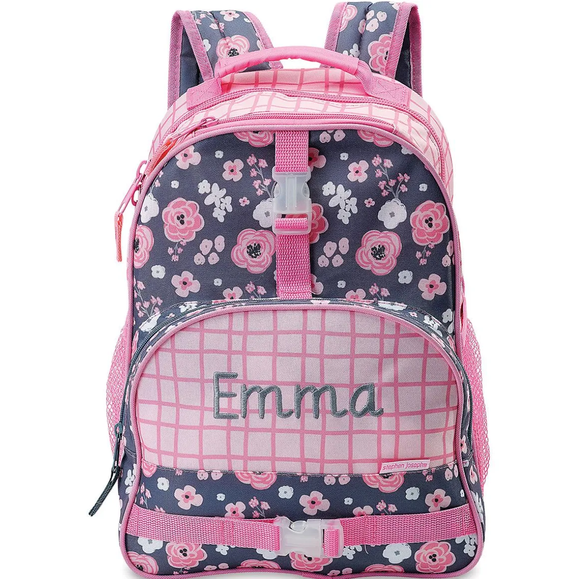 Charcoal Flower Personalized Backpack by Stephen Joseph®