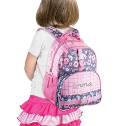 Charcoal Flower Personalized Backpack by Stephen Joseph®
