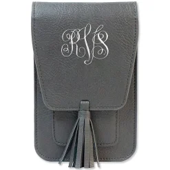 Charcoal Personalized Crossbody Bag