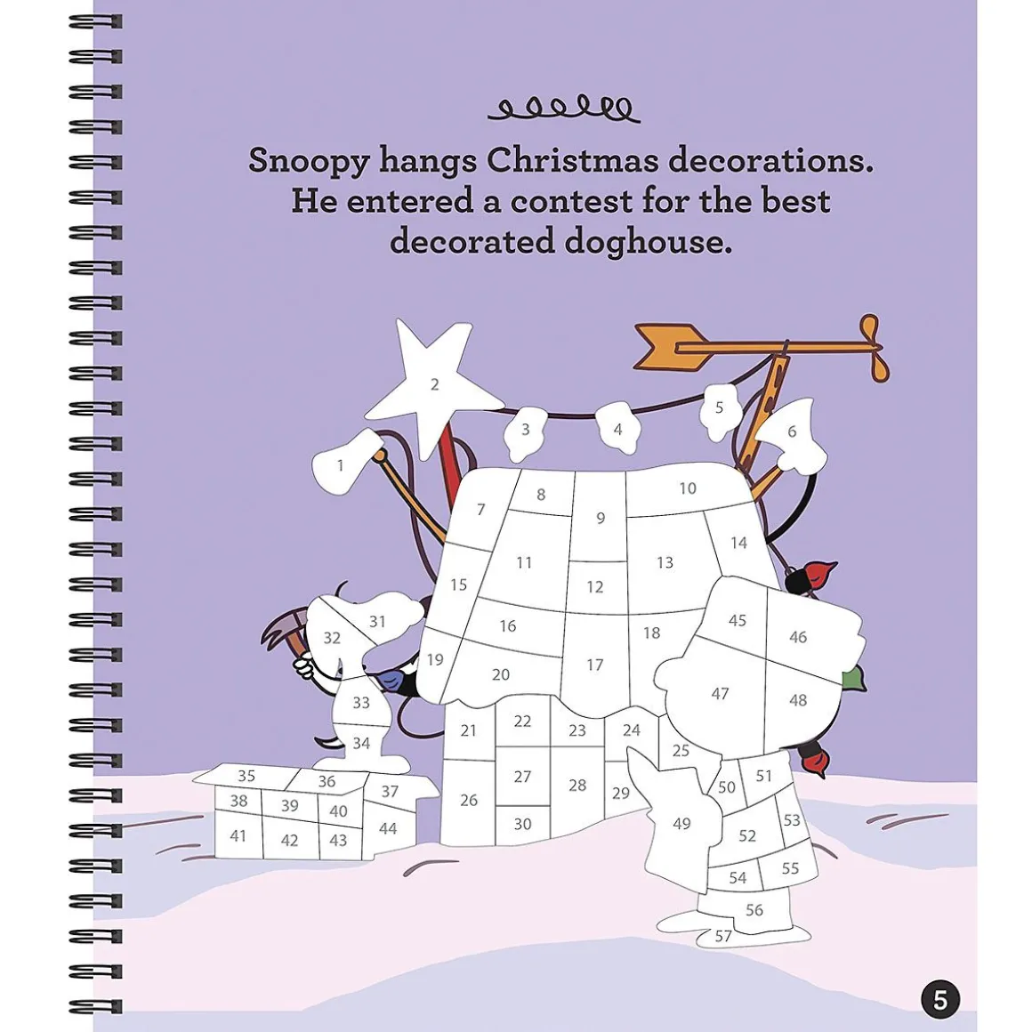 Charlie Brown Christmas Sticker by Number Brain Games®