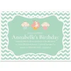 Cheveron Cupcake Personalized Birthday Invitations