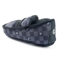 Chewy Vuiton Black Checkered Loafer Pet Toy