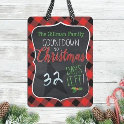 Christmas Chalkboard Personalized Countdown
