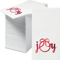 Christmas Joy Foil Disposable Hand Towels