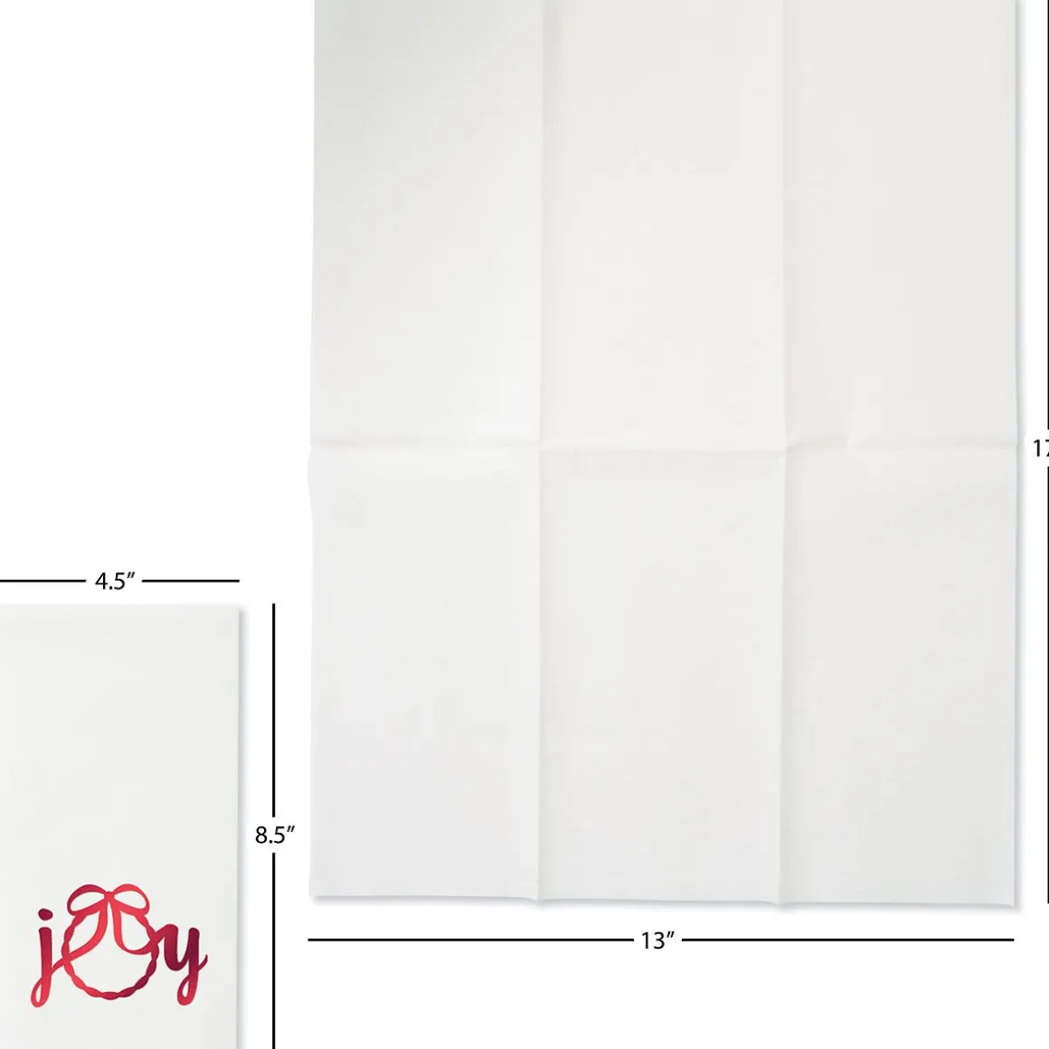 Christmas Joy Foil Disposable Hand Towels