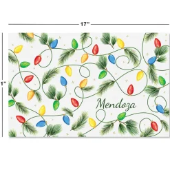Christmas Lights Personalized Placemat Pad