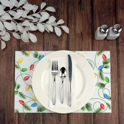 Christmas Lights Personalized Placemat Pad
