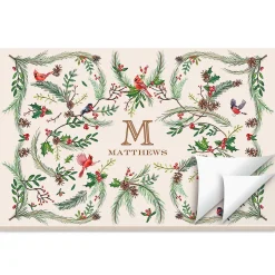 Christmas Paper Personalized Placemat Pad