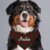 Christmas Plaid Personalized Pet Bandana