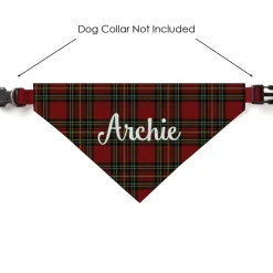 Christmas Plaid Personalized Pet Bandana