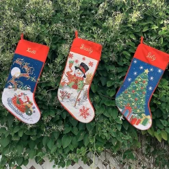 Christmas Tree Heirloom Needlepoint Personalized Christmas Stocking