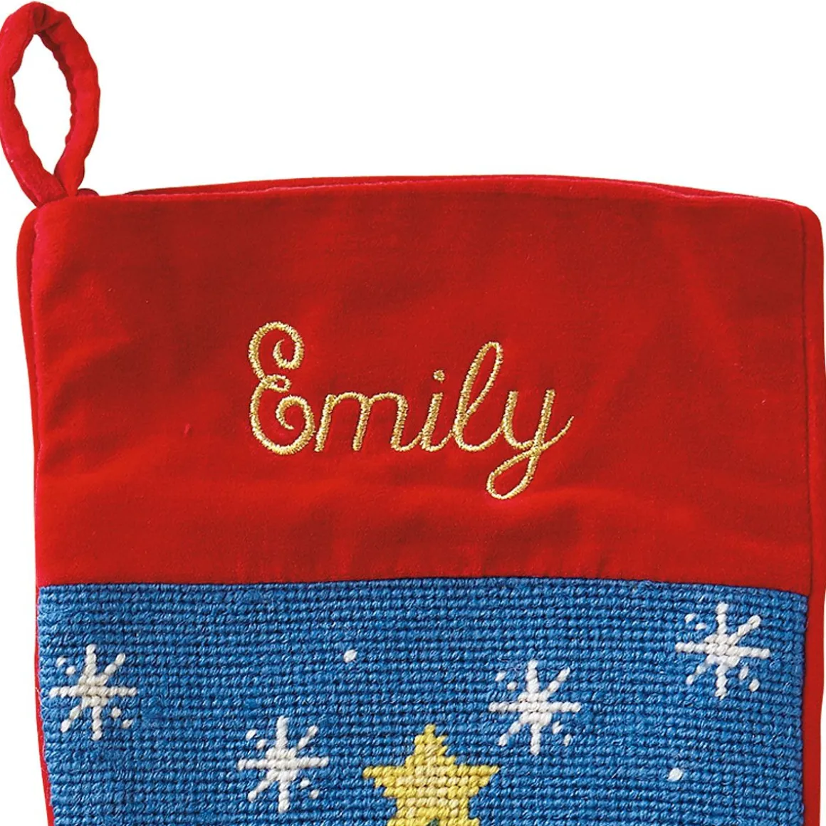 Christmas Tree Heirloom Needlepoint Personalized Christmas Stocking
