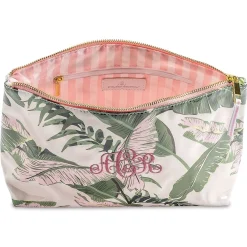 Clear Coated Botanical Cosmetic Personalized Travel Case