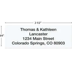 Clear Standard Rolled Return Address Labels