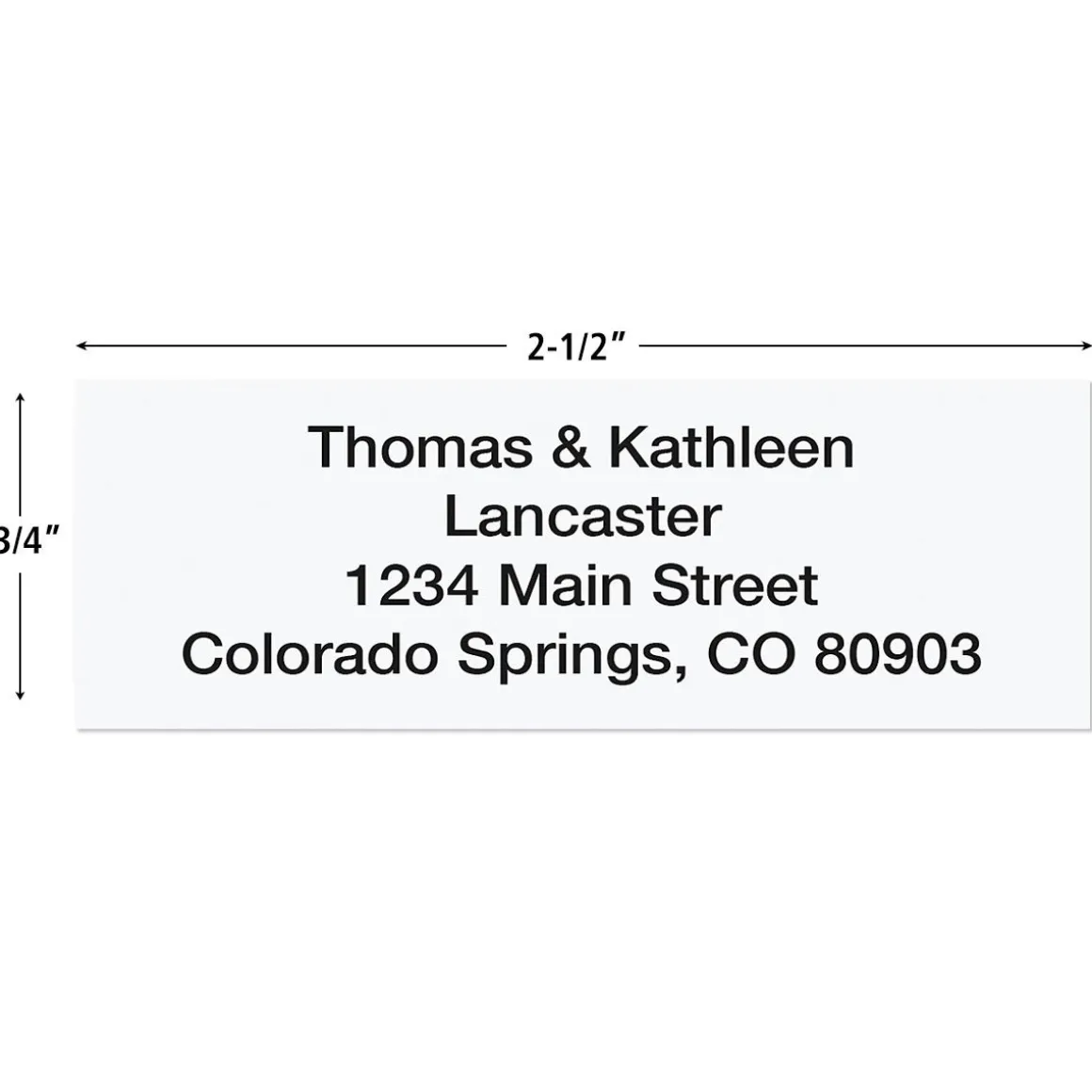 Clear Standard Rolled Return Address Labels