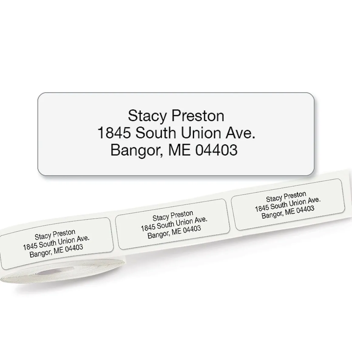 Clear Standard Rolled Return Address Labels