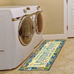 Clothespins Laundry Double-Width Personalized Doormat