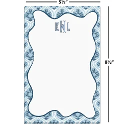 Coastal Damask Personalized Notepads