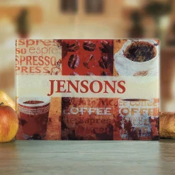 Coffee Personalized Glass Cutting Board