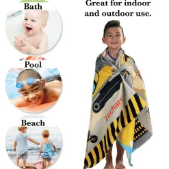 Construction Personalized Towel