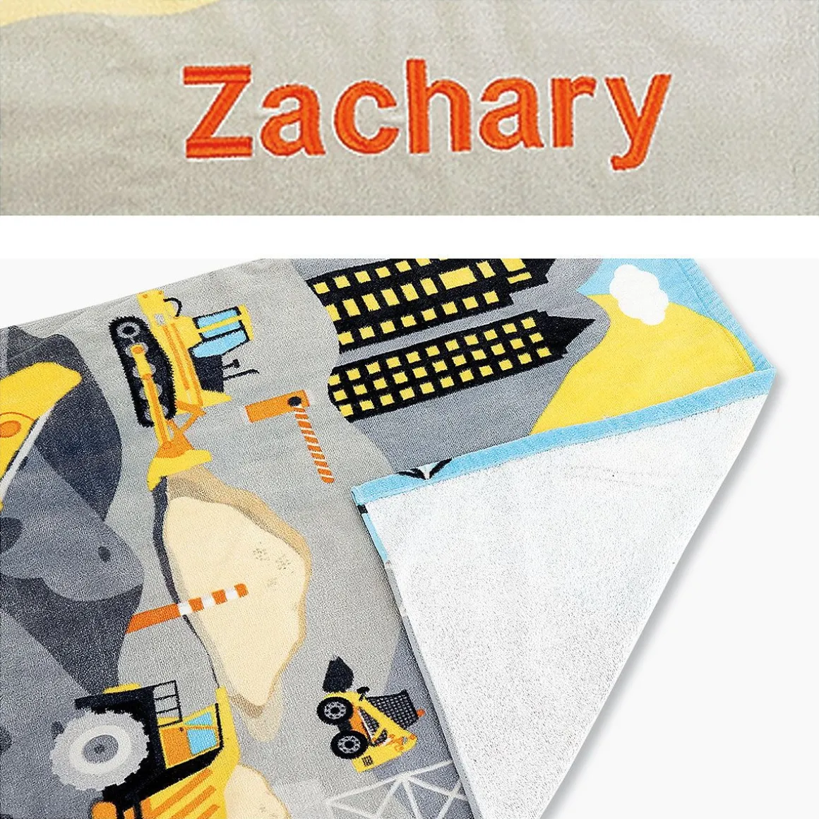 Construction Personalized Towel