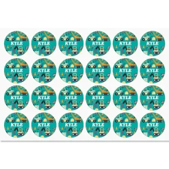 Construction Vehicles Personalized Stickers