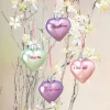 Conversation Glass Heart Ornaments