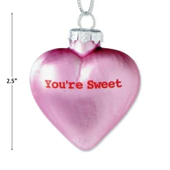 Conversation Glass Heart Ornaments
