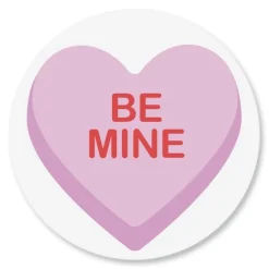 Conversation Heart Rolled Stickers