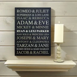 Couples Personalized Wooden Plaque