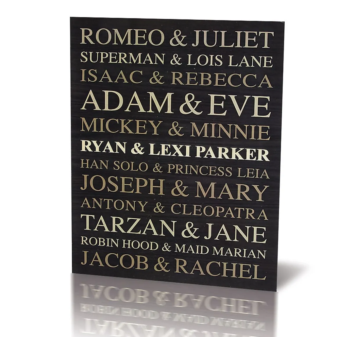 Couples Personalized Wooden Plaque