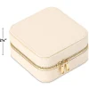 Cream Travel Jewelry Box