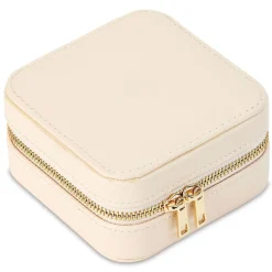 Cream Travel Jewelry Box