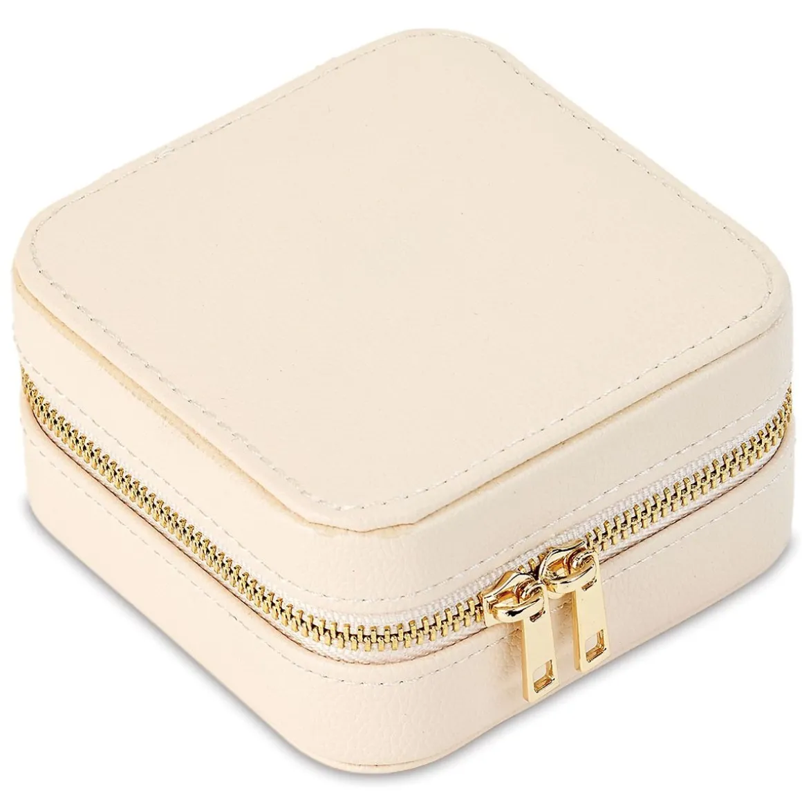 Cream Travel Jewelry Box