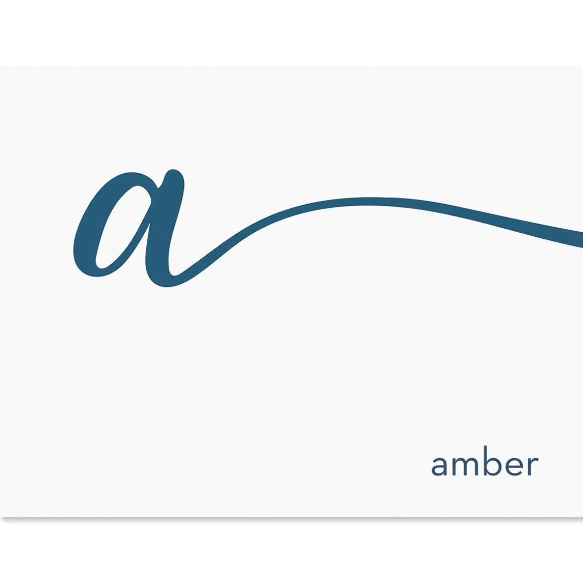 Cursive Initial Personalized Note Cards