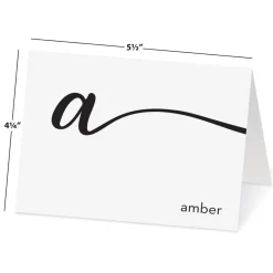 Cursive Initial Personalized Note Cards