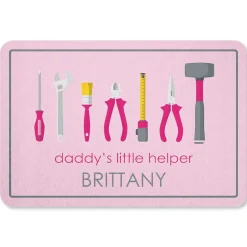 Daddy's Little Girl Helper Garage Personalized Doormat